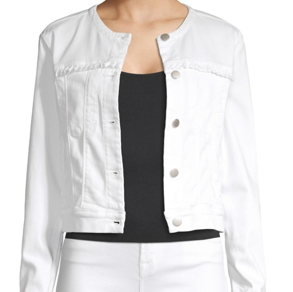 J Brand "Luna" White Denim Jacket